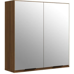 Helloshop26 - Armoire à miroir de salle de bain chêne 64 x 20 x 67 cm marron