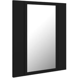 Armoire à miroir de salle de bain led 40 x 12 x 45 acrylique noir