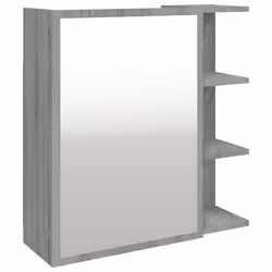 Armoire à miroir - Non spécifié - 625 x 205 x 64 cm - Bois dingénierie - Gris - Salle de bain