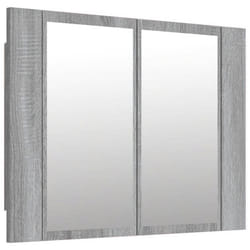 Armoire a miroir led 60 x 12 x 45 cm bois d ingenierie gris
