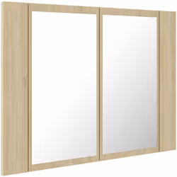 Ajoutez une touche d’aspect esthétiquement agréable dans votre salle de bain avec cette armoire à miroir à LED, qui ajoute un ...