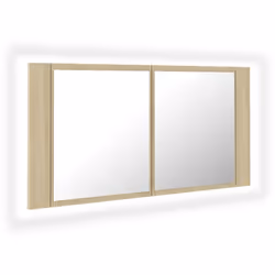 Ajoutez une touche d’aspect esthétiquement agréable dans votre salle de bain avec cette armoire à miroir à LED, qui ajoute un ...