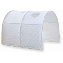 Décoshop26 - Tunnel pour lit enfant superposé tente accessoires gris avec étoile 90x70x100cm APE06048