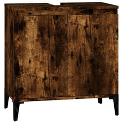 Meuble sous lavabo - Non spécifié - 58 x 33 x 60 cm - Bois dingénierie - Marron foncé - Contemporain