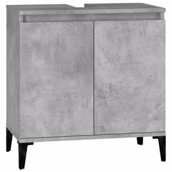 Meuble de salle de bain - Non spécifié - 58 x 33 x 60 cm - Bois dingénierie - Gris béton - À monter soi-même