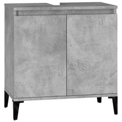 Meuble de salle de bain - Non spécifié - 58 x 33 x 60 cm - Bois dingénierie - Gris béton - À monter soi-même