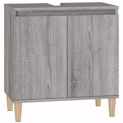 Meuble de salle de bain - Non spécifié - Armoire de lavabo - Bois dingénierie - Gris - 58 x 33 x 60 cm