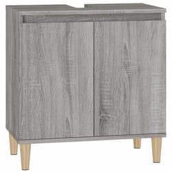 Meuble de salle de bain - Non spécifié - Armoire de lavabo - Bois dingénierie - Gris - 58 x 33 x 60 cm