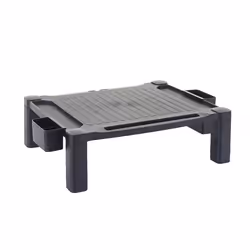 Support de moniteur support d ecran rehausseur d ecran en plastique 13x43x33cm plastique noir 04_0001034
