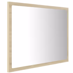 Ajoutez une touche d’aspect esthétiquement agréable dans votre salle de bain avec ce miroir à LED, qui ajoute un style contem ...