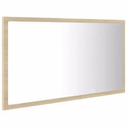 Ajoutez une touche d’aspect esthétiquement agréable dans votre salle de bain avec ce miroir à LED, qui ajoute un style contem ...