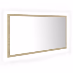 Ajoutez une touche d’aspect esthétiquement agréable dans votre salle de bain avec ce miroir à LED, qui ajoute un style contem ...