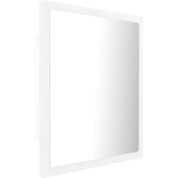 Helloshop26 - Miroir à led de salle de bain 40 x 8,5 x 37 cm acrylique blanc