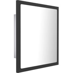 Helloshop26 - Miroir à led de salle de bain 40 x 8,5 x 37 cm acrylique gris