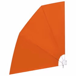 Auvent paravent rétractable - Helloshop26 - 210 x 210 cm - Orange - Résistant aux UV - Pliable