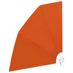 Auvent paravent rétractable - Helloshop26 - 210 x 210 cm - Orange - Résistant aux UV - Pliable