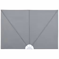 Auvent paravent rétractable - Helloshop26 - 400 x 200 cm - Gris - Résistant aux UV - Pliable