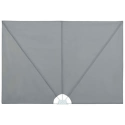 Auvent paravent rétractable - Helloshop26 - 400 x 200 cm - Gris - Résistant aux UV - Pliable