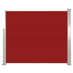 Auvent paravent store brise vue lateral retractable de patio jardin terrasse balcon protection visuelle ecran 120 x 300 cm rouge 0
