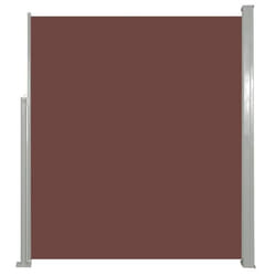 Auvent paravent store brise vue lateral retractable de patio jardin terrasse balcon protection visuelle ecran 160 x 500 cm marron