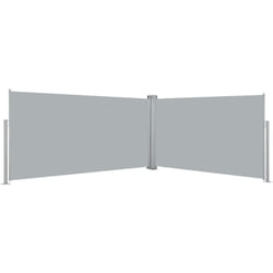 Auvent paravent store brise-vue latéral rétractable de patio jardin terrasse balcon protection visuelle écran 160 x 600 cm gris