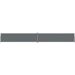Auvent paravent store brise-vue latéral rétractable de patio jardin terrasse balcon protection visuelle écran 160 x 1200 cm anthracite