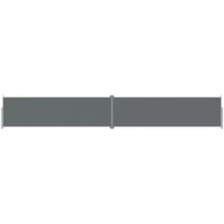 Auvent paravent store brise-vue latéral rétractable de patio jardin terrasse balcon protection visuelle écran 180 x 1200 cm anthracite