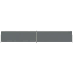 Auvent paravent store brise-vue latéral rétractable de patio jardin terrasse balcon protection visuelle écran 200 x 1200 cm anthracite