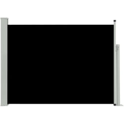 Helloshop26 - Auvent paravent store brise-vue latéral rétractable de patio jardin terrasse balcon protection visuelle écran 100 x 500 cm noir