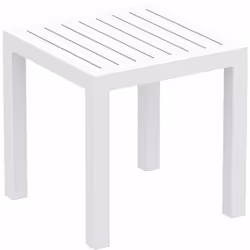 Petite table de jardin en plastique blanc (polypropylène) Pour intérieur ou extérieur Résistante aux Intempéries et aux Rayon ...