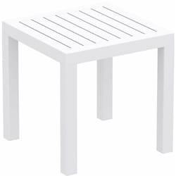 Petite table de jardin en plastique blanc résistante aux intempéries 45x45x45 cm MDJ10199