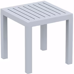 Petite table de jardin en plastique gris (polypropylène) Pour intérieur ou extérieur Résistante aux Intempéries et aux Rayons ...