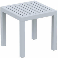 Petite table de jardin en plastique gris résistante aux intempéries 45x45x45 cm MDJ10201