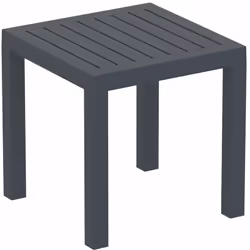 Petite table de jardin en plastique gris foncé (polypropylène) Pour intérieur ou extérieur Résistante aux Intempéries et aux ...