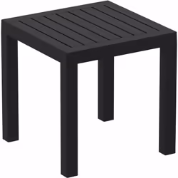 Petite table de jardin en plastique noir (polypropylène) Pour intérieur ou extérieur Résistante aux Intempéries et aux Rayons ...
