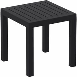 Décoshop26 - Petite table de jardin en plastique noir résistante aux intempéries 45x45x45 cm MDJ10203