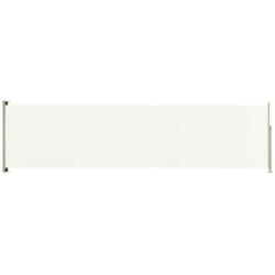 Auvent paravent store brise-vue latéral rétractable de patio jardin terrasse balcon protection visuelle écran 160 x 600 cm crème