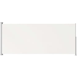 Auvent paravent store brise-vue latéral rétractable de patio jardin terrasse balcon protection visuelle écran 180 x 500 cm crème