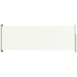Auvent paravent store brise-vue latéral rétractable de patio jardin terrasse balcon protection visuelle écran 220 x 600 cm crème