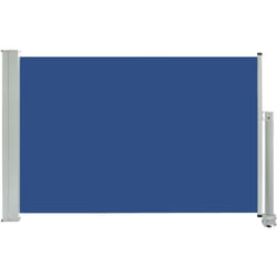 Auvent paravent store brise-vue latéral rétractable de patio jardin terrasse balcon protection visuelle écran 60 x 300 cm bleu
