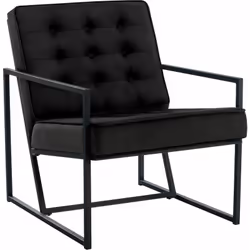 Le fauteuil lounge combine un design noble avec une élégance intemporelle. Le cadre métallique robuste assure une stabilité e ...