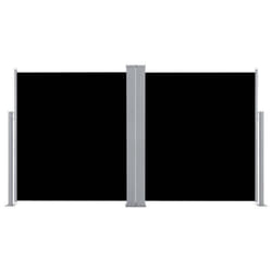 Auvent paravent store brise vue lateral retractable de patio jardin terrasse balcon protection visuelle ecran noir 140 x