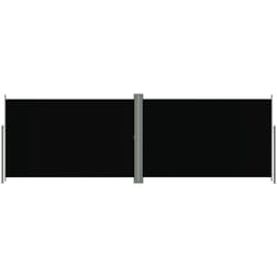 Auvent paravent store brise-vue latéral rétractable de patio jardin terrasse balcon protection visuelle écran 200 x 600 cm noir