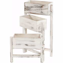Étagère à plantes support à fleurs hauteur 65 cm aspect shabby vintage blanc Malgré son design simple, cette étagère à plante ...