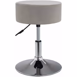 Tabouret assise en velours hauteur réglable structure en métal pivotant Pivotant et réglable en hauteur Assise en tissu (velo ...