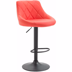 Tabouret de bar en synthétique pivotant avec repose-pieds Assise confortable et élégant Siège en cuir synthétique 100% polyur ...