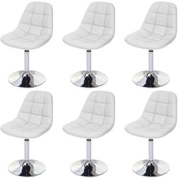 Chaises de salle à manger en simili-cuir blanc - CDS04625 - Lot de 6 - Pliant - Contemporain - Design
