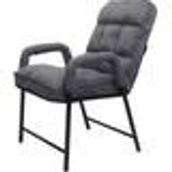 Chaise fauteuil lounge rembourree dossier inclinable 160 kg metal reglable en tissu/textile gris fonce FAL04047