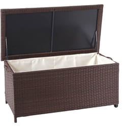Décoshop26 - Coffre de rangement pour jardin en polyrotin avec roulettes rangement coussins 51x100x50cm 170L 040002576