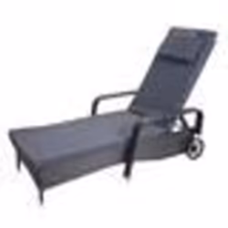 Chaise longue relaxation - Marque - Modèle - Gris - Anthracite - Housse gris